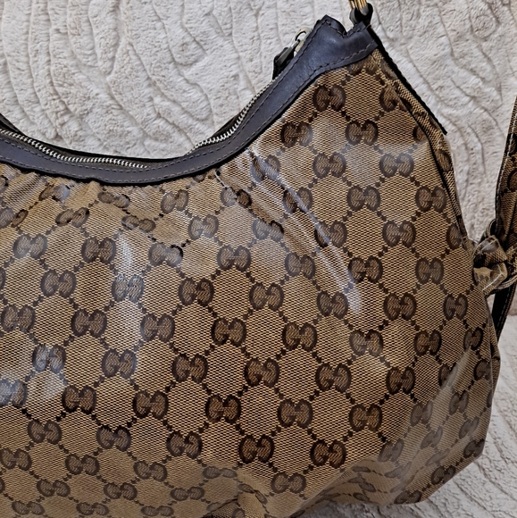 Gucci Crystal Monogram Web Hobo Bag - Picture 7 of 12
